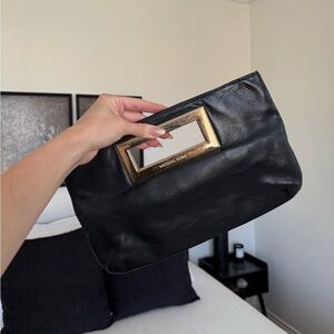 Y2K Michael Kors Berkley Black Leather Clutch